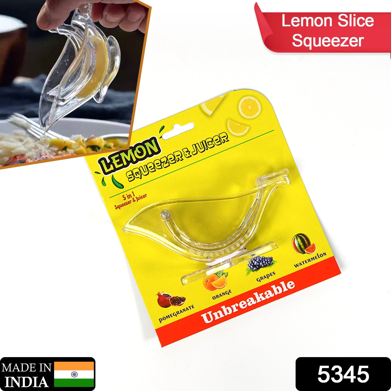 5345 Manual Lemon Slice Squeezer, Portable Transparent Fruit Juicer, Orange Citrus Manual Bird Shape Hand Juicer for Orange Lemon Lime,for Kitchen (Card Packing) DeoDap 5345 Manual Lemon Slice Squeezer, Portable Transparent Fruit Juicer, Orange Citrus Manual Bird Shape Hand Juicer for Orange Lemon Lime,for Kitchen (Card Packing) DeoDap